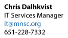 image of contact information for Chris Dahlkvist